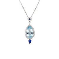 Necklace Crivelli Woman in White Gold Acquamarina 9.37 Ct 372-2347 - 372-2347